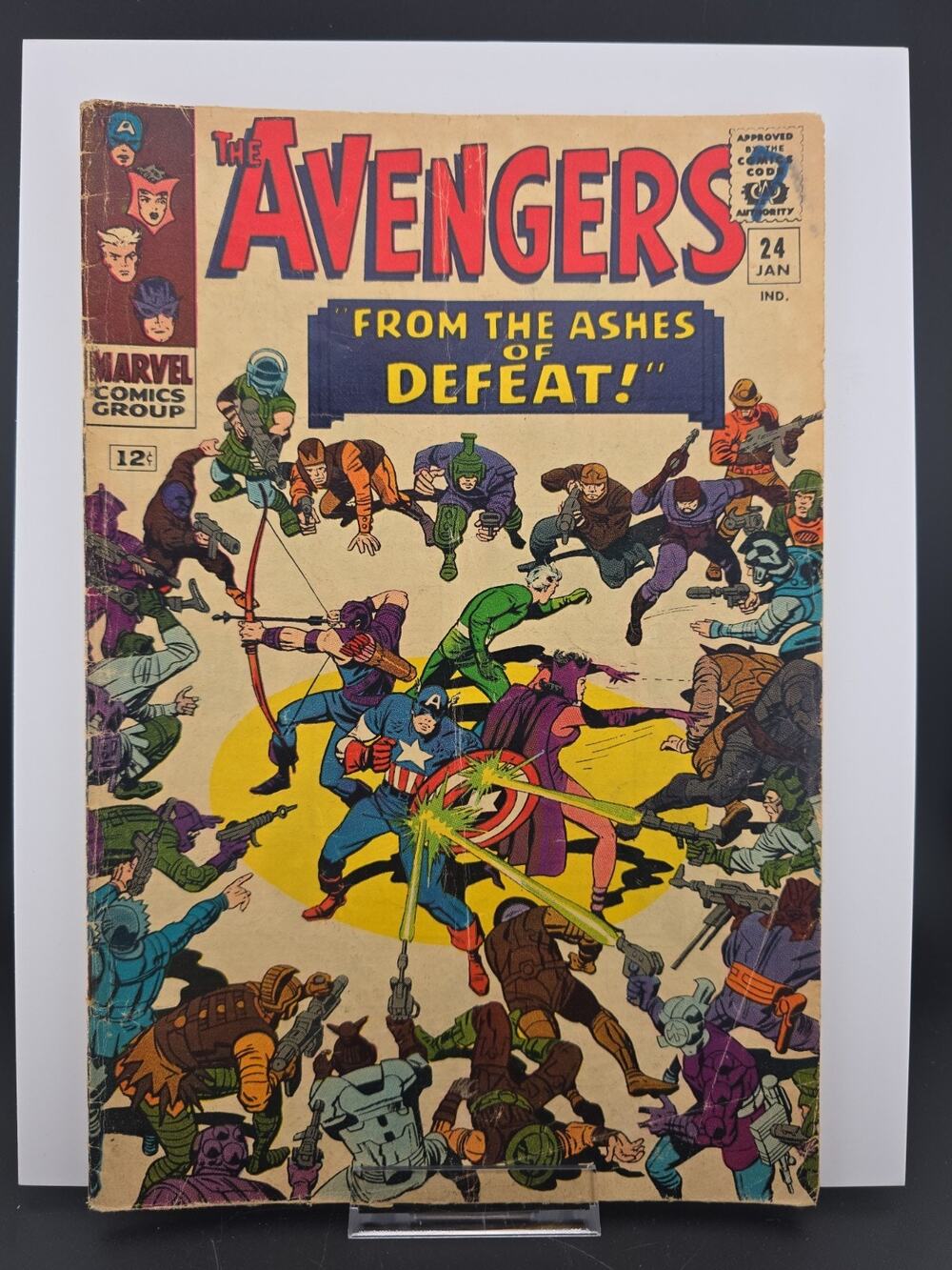Avengers 24 1966 Marvel Comics VG- 3.5 Captain America Kang Ravonna Renslayer